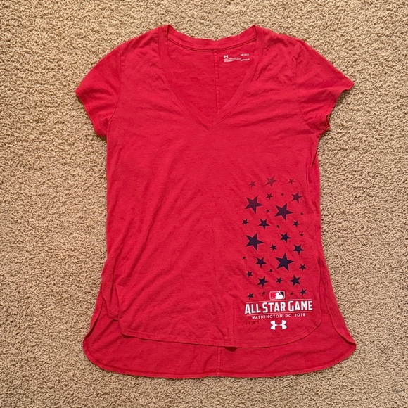 Under Armour Women's 2018 MLB ASG Red Star Tee size Large - Picture 1 of 3